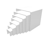 Three Riser Combo 2, 3, 4 Cube 3-Sided Clear Plexiglass Pedestal Lucite Acrylic Display Risers Jewelry Showcase Fixtures - 1/8 Thick 16905-234-CLEAR