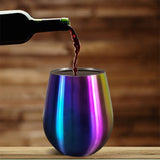 1PK Stainless Steel Wine Glasses Large Stemless Goblets(18 oz) Drinking Tumblers