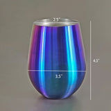 1PK Stainless Steel Wine Glasses Large Stemless Goblets(18 oz) Drinking Tumblers