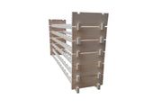 FixtureDisplays? 51 X 12 X 26 Stackable Modular Wine Rack Stackable Storage Stand Display Shelves, Pine wood, (72 Bottle Capacity, 6 rows x 12) 16931