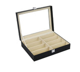 Leather Box Eyeglasses Eyewear Organizer Display Storage Case Glasses Box