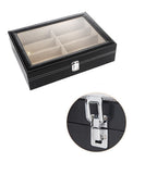 Leather Box Eyeglasses Eyewear Organizer Display Storage Case Glasses Box