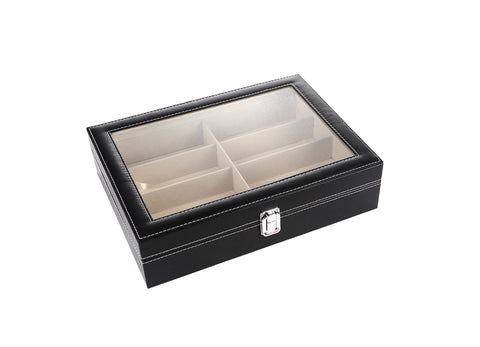 Leather Box Eyeglasses Eyewear Organizer Display Storage Case Glasses Box