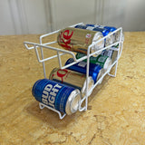 Stylish Soda Can Beverage Dispenser Rack, Dispenses 10 Standard Size 12oz Soda Cans and Holds Canned