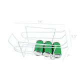 Stylish Soda Can Beverage Dispenser Rack, Dispenses 10 Standard Size 12oz Soda Cans and Holds Canned