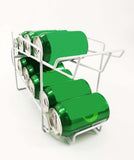 Stylish Soda Can Beverage Dispenser Rack, Dispenses 10 Standard Size 12oz Soda Cans and Holds Canned