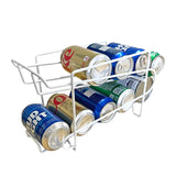 Stylish Soda Can Beverage Dispenser Rack, Dispenses 10 Standard Size 12oz Soda Cans and Holds Canned