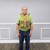 Adjustable Airsoft Vest Paintball Vest Tan Vest 20-24 H, Up to 50 Waist Circumference 16939NEW