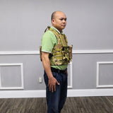 Adjustable Airsoft Vest Paintball Vest Tan Vest 20-24 H, Up to 50 Waist Circumference 16939NEW