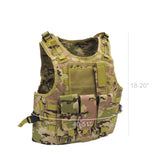 Adjustable Airsoft Vest Paintball Vest Tan Vest 20-24 H, Up to 50 Waist Circumference 16939NEW
