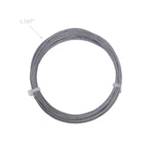 Stainless Steel 304 Wire Rope, 1x7 Strand, 3/64 Bare OD, 16' Length