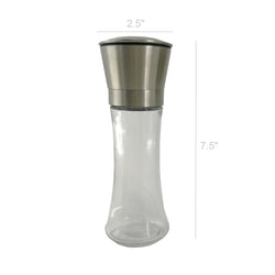 Stainless Steel Brushed Mill Salt Pepper Manual Bottle Grinder Glass Bottle Tool