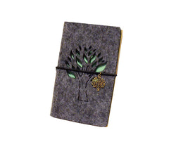 Tree of Life Notebook Refillable Journal Felt Cover Diary Art Drawing Sketchbook
