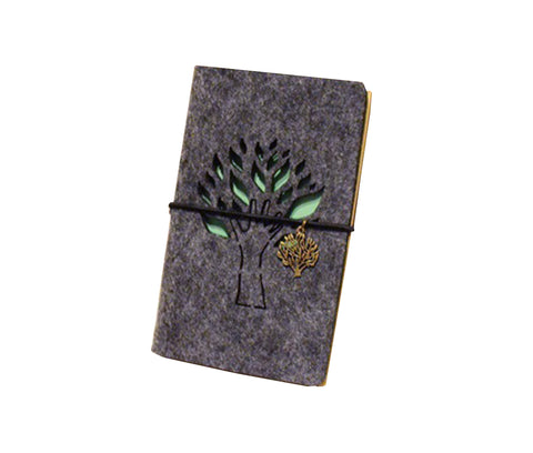 Tree of Life Notebook Refillable Journal Felt Cover Diary Art Drawing Sketchbook