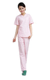 FixtureDisplays Women's V Neck Scrub Top Pink (XL) 16961 XL