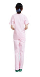 FixtureDisplays Women's V Neck Scrub Top Pink (XL) 16961 XL