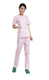 FixtureDisplays Women's V Neck Scrub Top Pink (XXL) 16961 XXL