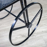 Large Metal Flower Cart Pot Planter Cart Produce Cart Fruit Display Kiosk Stand