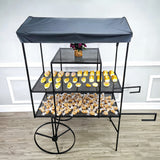 Large Metal Flower Cart Pot Planter Cart Produce Cart Fruit Display Kiosk Stand