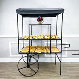 Large Metal Flower Cart Pot Planter Cart Produce Cart Fruit Display Kiosk Stand