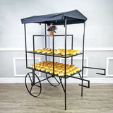 Large Metal Flower Cart Pot Planter Cart Produce Cart Fruit Display Kiosk Stand