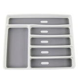 Silverware Drawer Organizer Six Sections Nonslip Tray Flatware Utensil Cutlery
