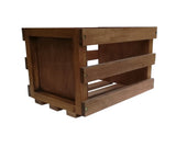 Record Storage Crate Vinyl Holder Record Organizer Aged Finish 13.75W X 12H X18D