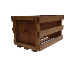 Record Storage Crate Vinyl Holder Record Organizer Aged Finish 13.75W X 12H X18D