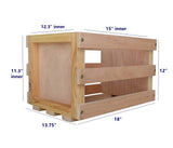 Record Storage Crate Vinyl Holder Record Organizer Raw Finish 13.75W X 12H X18D
