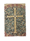 12x20 Wall Stone Mosaic Art Painting Flooring Tile Stone Cross Decor Medallion