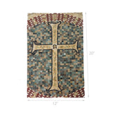 12x20 Wall Stone Mosaic Art Painting Flooring Tile Stone Cross Decor Medallion