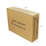 20PK 16X12X4" Shipping Box Cardboard Singlewall BF150 Mail Packaging E-Commerce 16X12X4-20PK