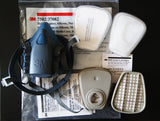 PROFESSIONAL HALF MASK SILICONE FACEPIECE RESPIRATOR NO CARTRIDGES OR PREFILTERS