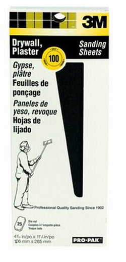 3M 10204 4 3/16 X 11 100D DRYWALL SANDING SHEET PK 1/100 17217