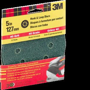 3M 09027 9148 5 40 GRIT 8 HOLE DUST FREE QUICK CHANGE DISC COARSE 5PK 17234