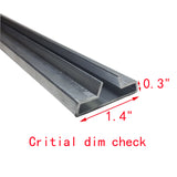 1 Piece 42" Long Aluminum Slatwall Inserts 1748-2 BE SURE TO EXAMINE PROFILE PICTURE TO DETERMINE FIT Please Examine Profile Picture Dims to Confirm Fit Before Order 1748-2