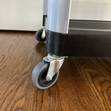 Foodservice Cart 330lbs Capaticy 3 Shelf Utility Cart Push Transfer Storage Tray Mobile Tool Bus Cart 33X17X38Outside Dimmensions 18002