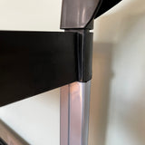 8.5 x 11 Sign Holder for Tabletop, with Magnetic Lens, Curved   Black 19125