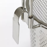 Kitchen 201 Stainless Steel Noodle Strainer, with Wooden Handle, 5X5.6X15" 18017-NEW VERSION