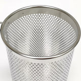 Kitchen 201 Stainless Steel Noodle Strainer, with Wooden Handle, 5X5.6X15" 18017-NEW VERSION