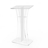 Podium Clear Ghost Acrylic w / White Cross1803 310 Easy Assembly Required