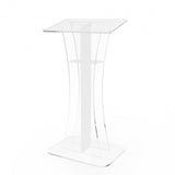 Podium Clear Ghost Acrylic w / White Cross1803 310 Easy Assembly Required