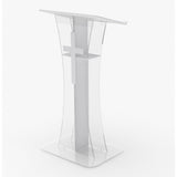 Podium Clear Ghost Acrylic w / White Cross With Cross decor