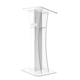 Podium Clear Ghost Acrylic w / White Cross With Cross decor