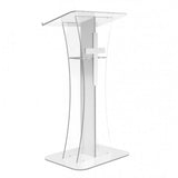 Podium Clear Ghost Acrylic w / White Cross With Cross decor