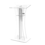 Podium Clear Ghost Acrylic w / White Cross With Cross decor