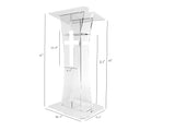 Podium Clear Ghost Acrylic w / White Cross1803 310 Easy Assembly Required