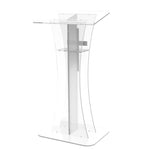 Podium Clear Ghost Acrylic w / White Cross1803 310 Easy Assembly Required