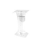 Plexiglass Acrylic Podium Clear Lectern Church Pulpit With Pray Hand decor