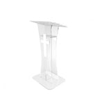 Plexiglass Acrylic Podium Clear Lectern Church Pulpit With Cross d¨¦cor 1803 311+1803CROSS
